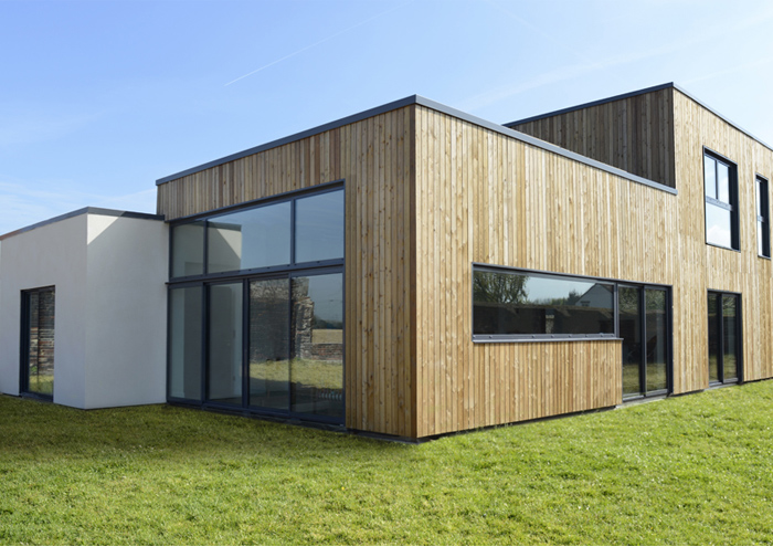 heated glazing solution for a timber-frame house