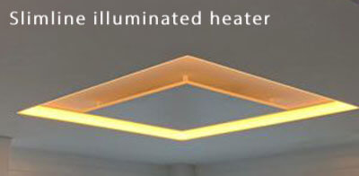 slimline illuminated heater